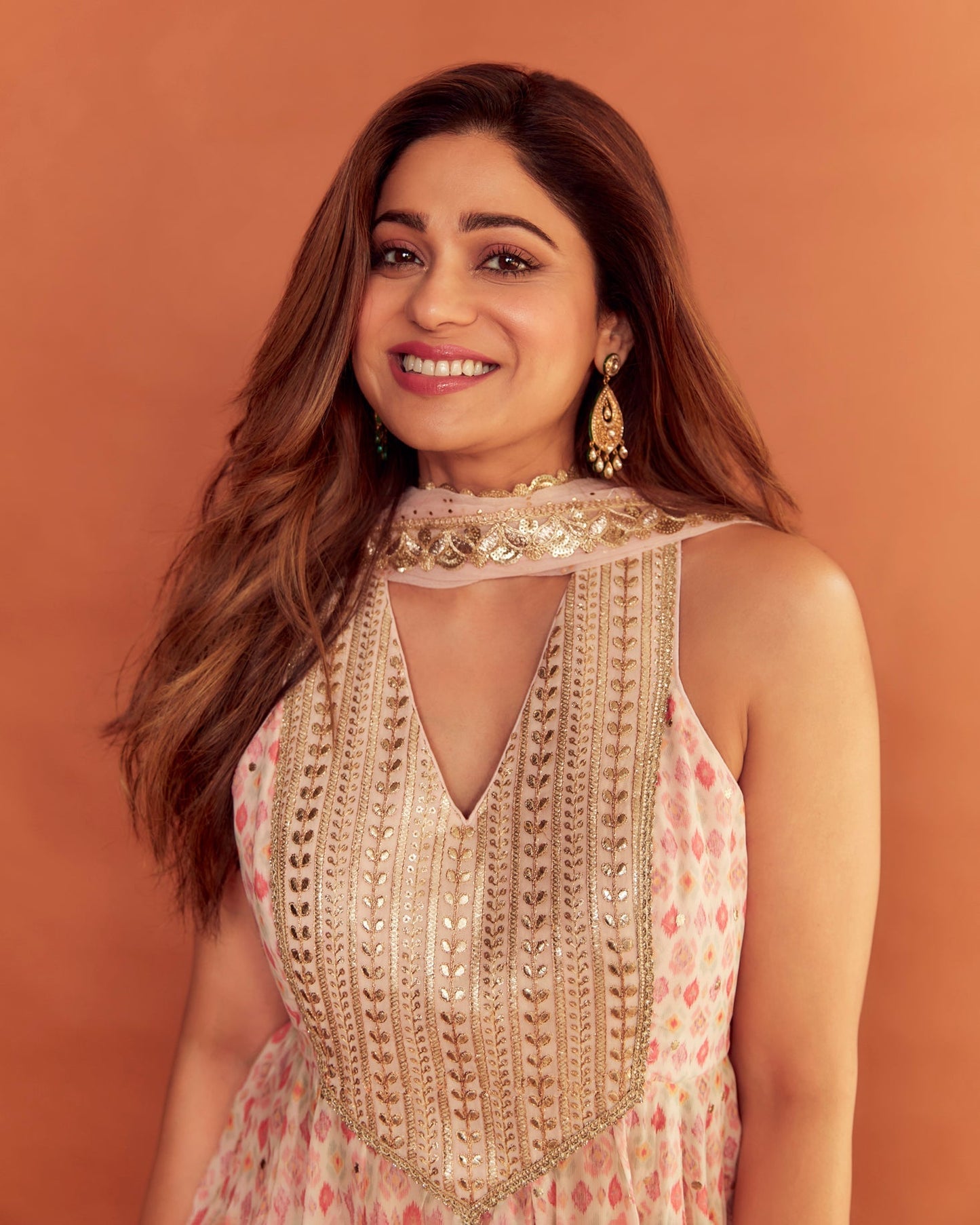 Shamita Shetty In Assorted Fez Peplum With Sharara