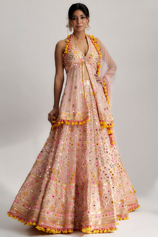 Pink Marya Lehenga Set- front view