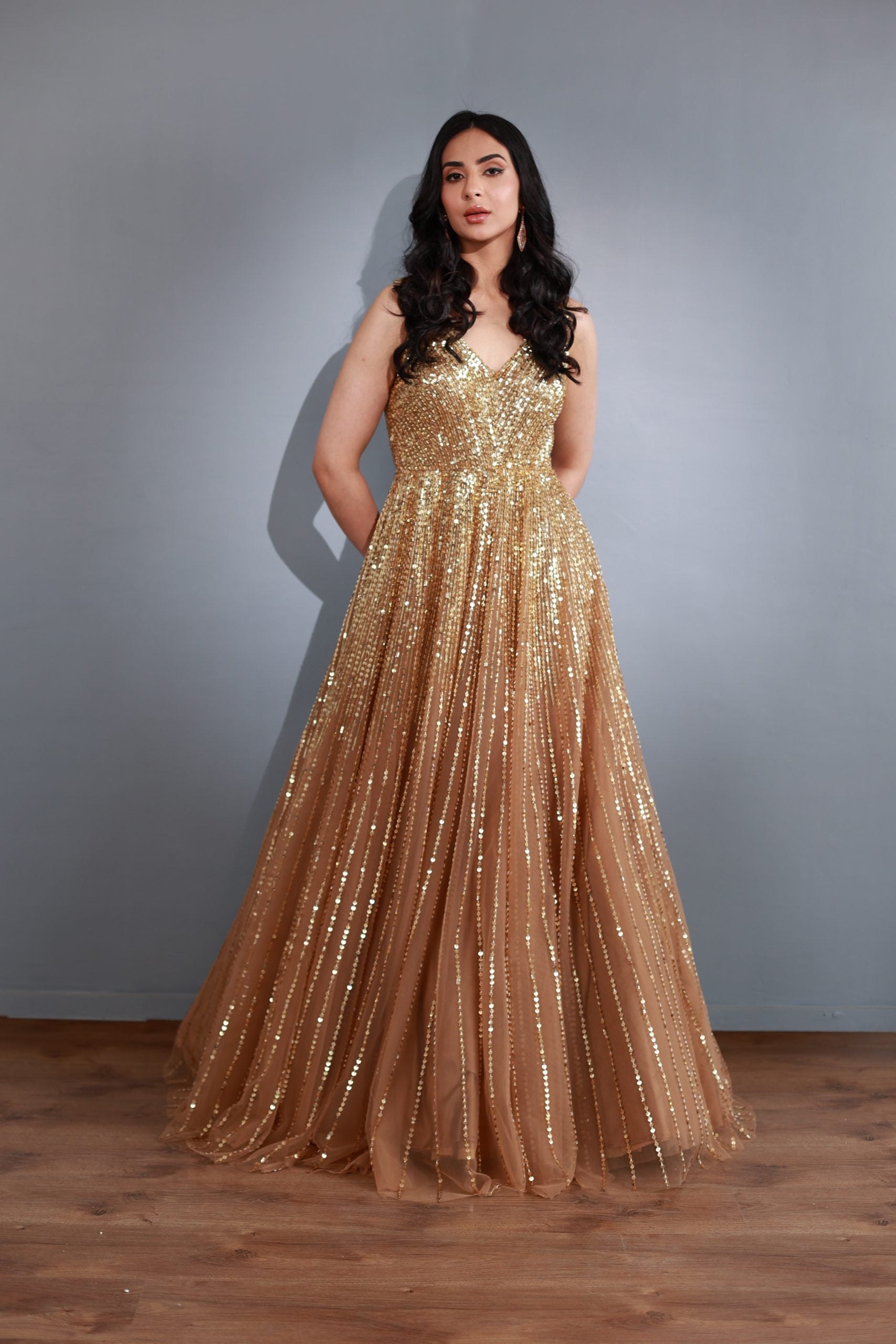 Gold Sequence Gown Megha's Closet Gold Sequence Gown Megha's Closet
