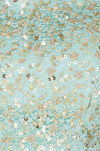 Yellow & Aqua Blue Embroidered Lehenga Set