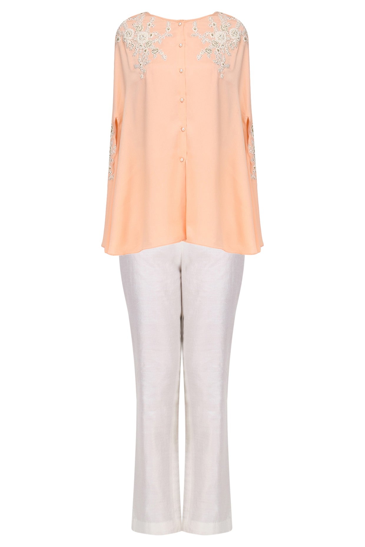 Peach drape shirt