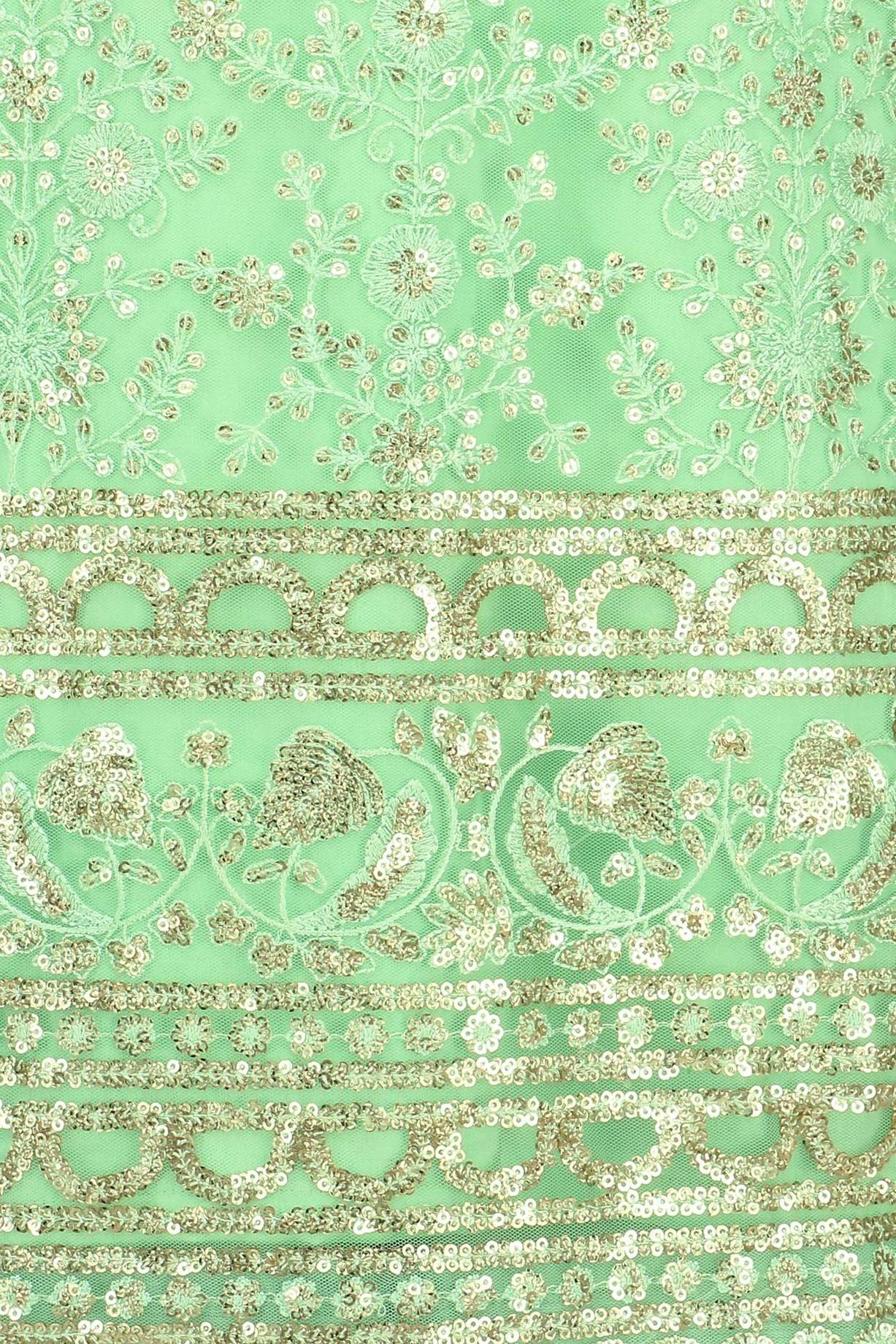 Mint kurta mint pleated gharara & dupatta