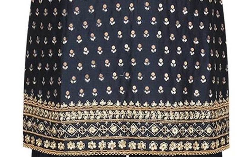Blue Kurta With Gharara & Dupatta set