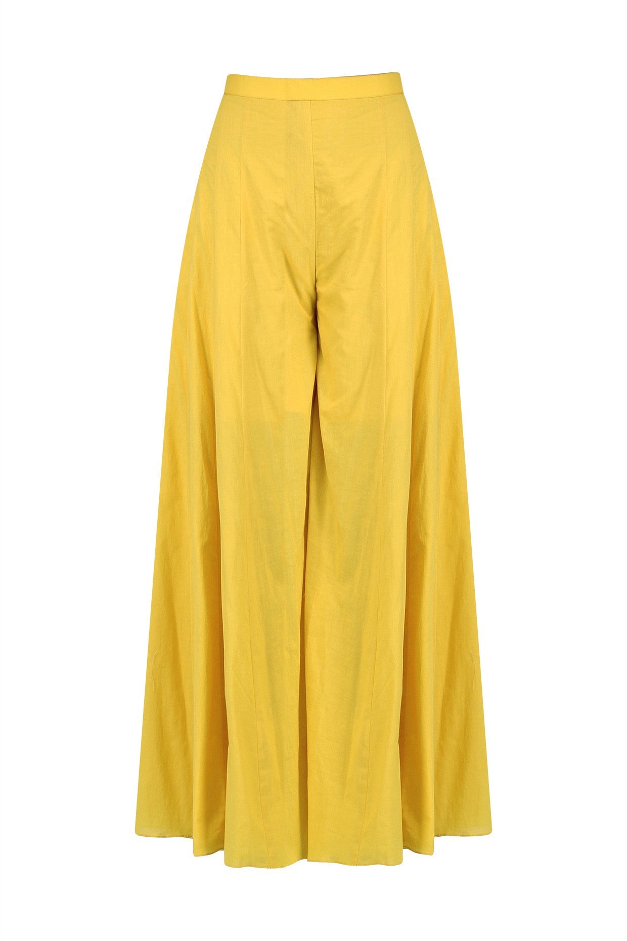 Yellow Chanderi Kurta With Sharara & Dupataa