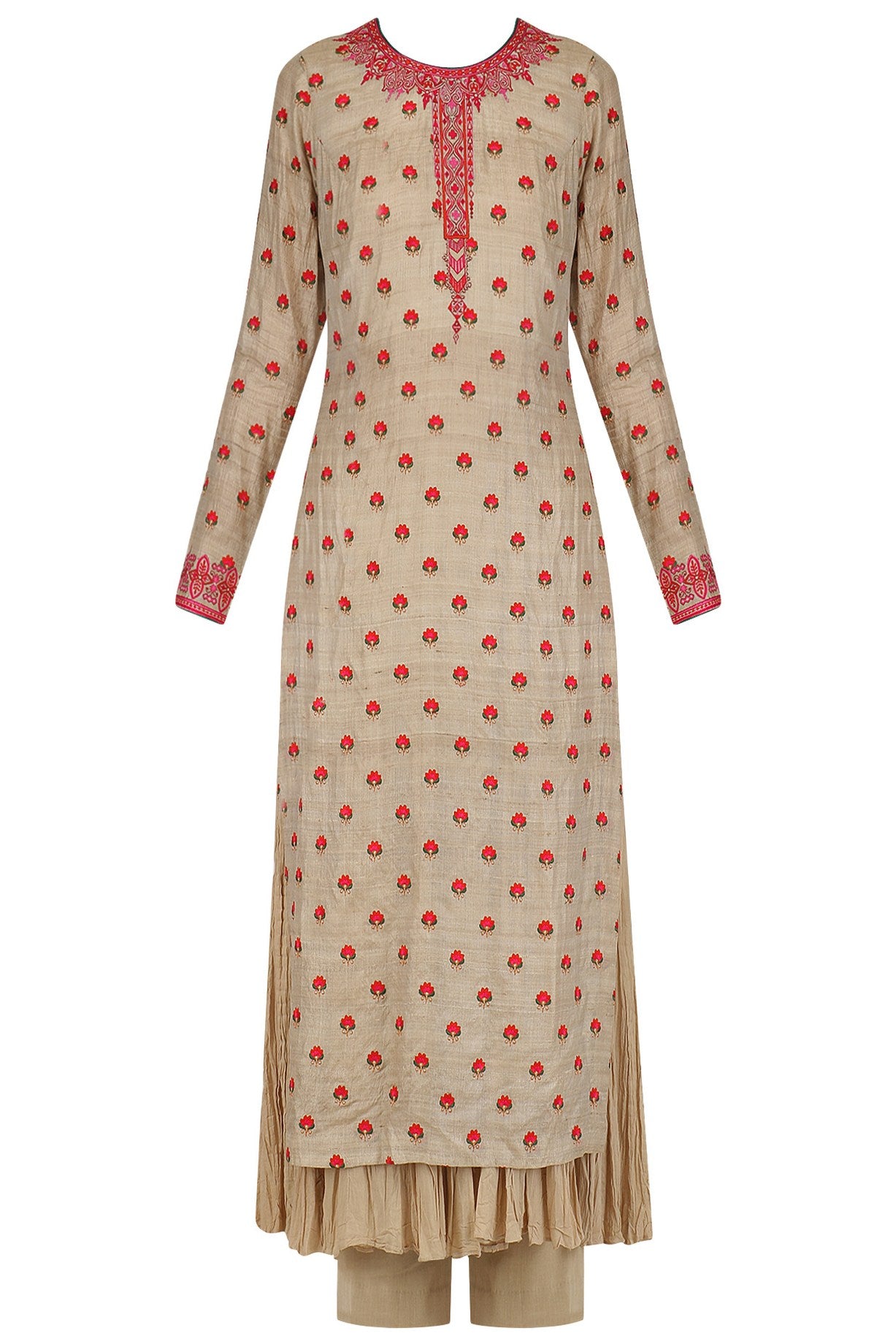 Baige Pink Tasar Suit Set