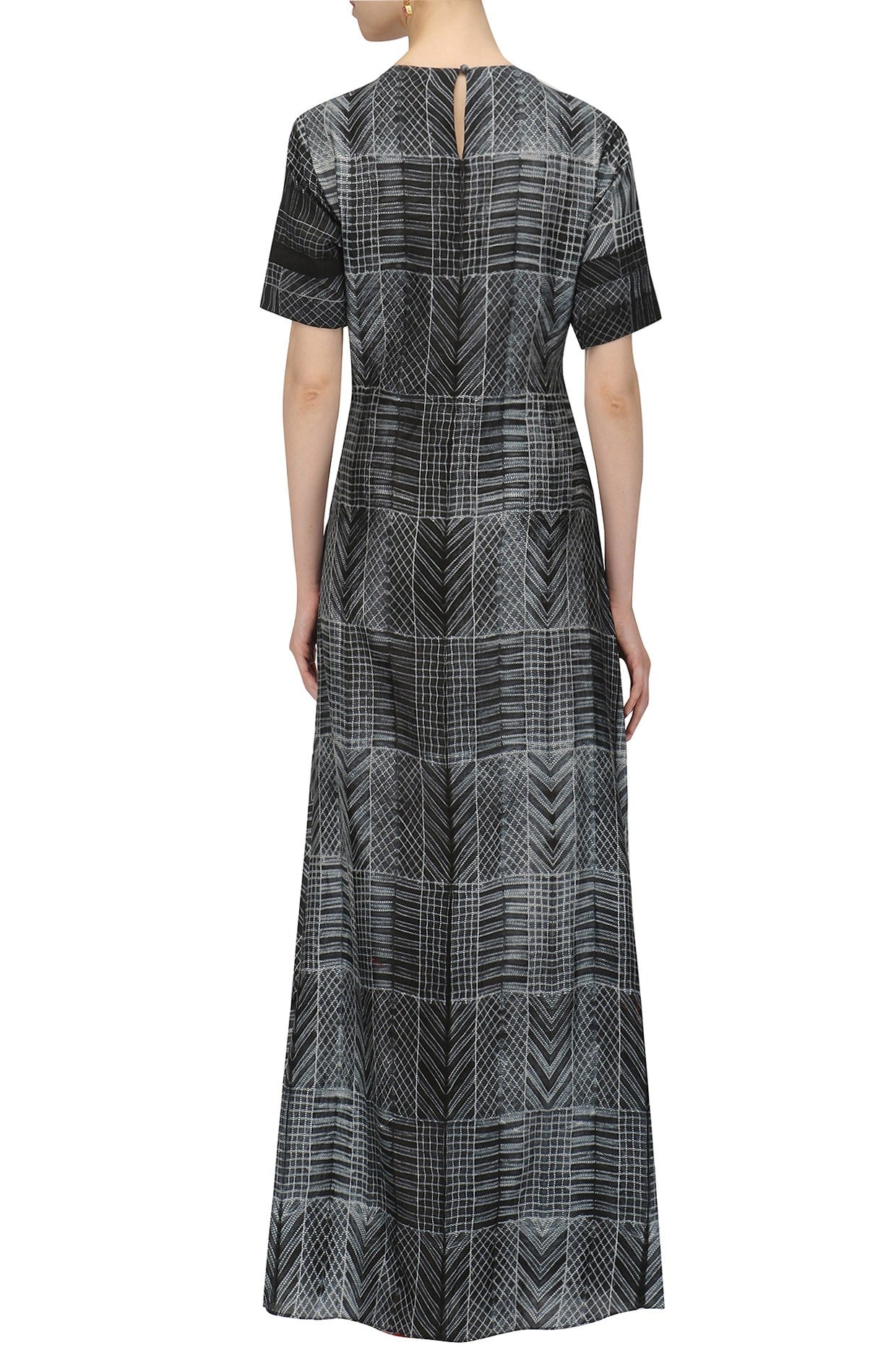 Black and White Drape Dress