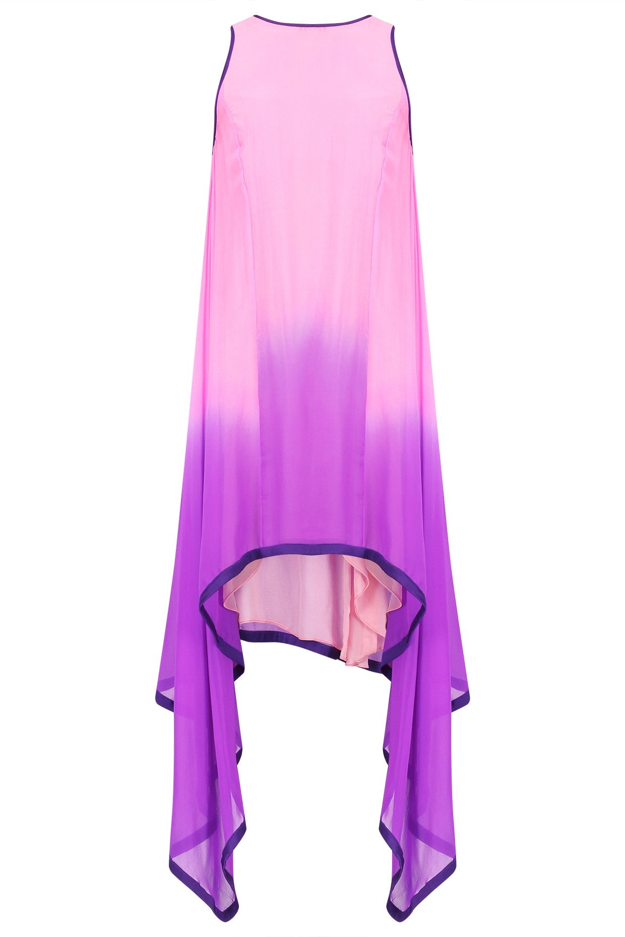 Pink & Purple Shibori Jacket With Omre Drape