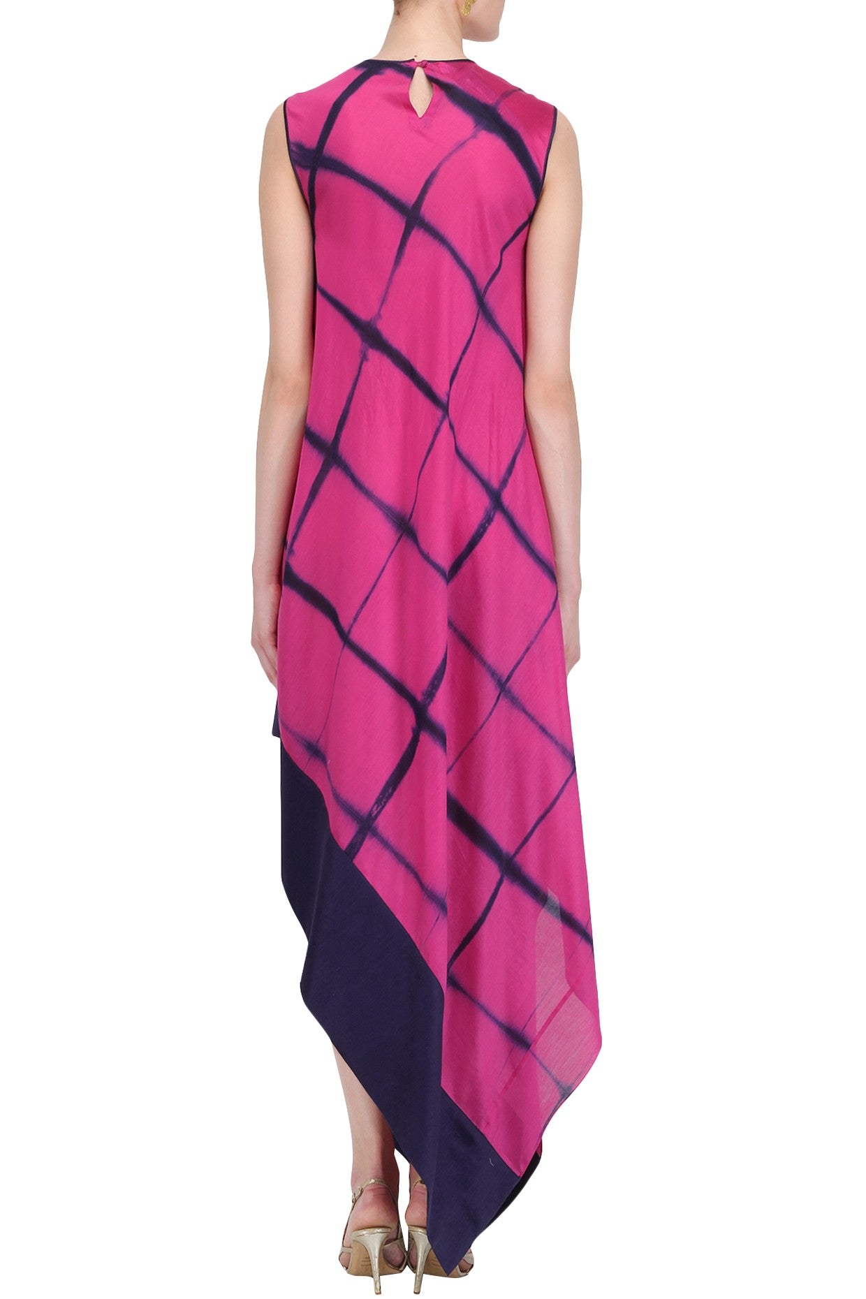 Pink & Blue Shibori Dress