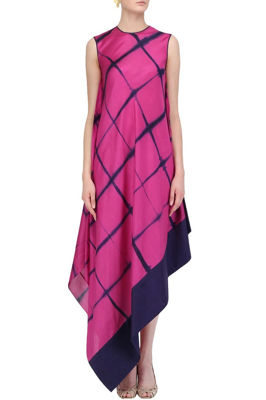 Pink & Blue Shibori Dress