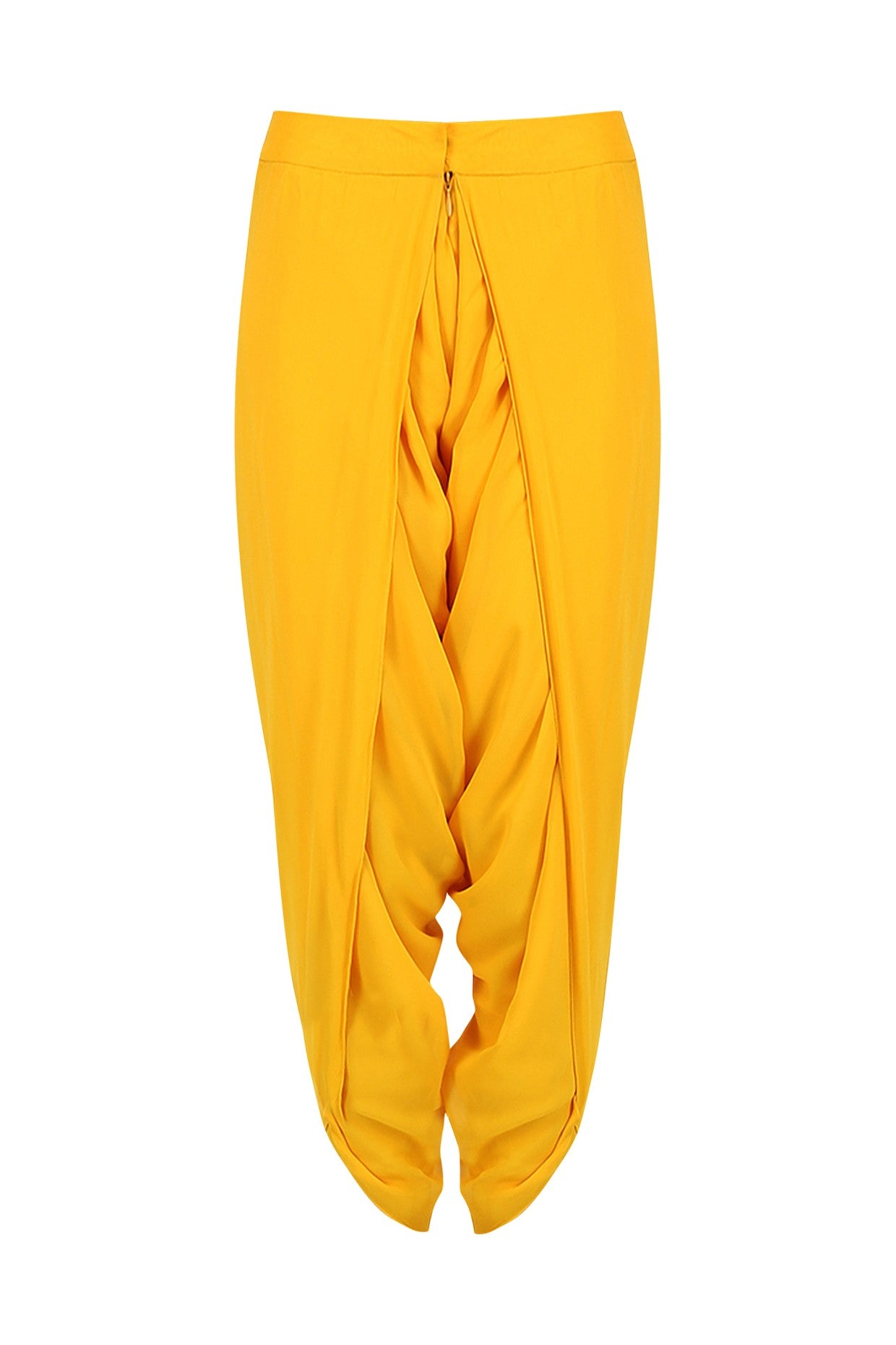 Mustard Yellow & Pink Kurta With Mustard Dhoti