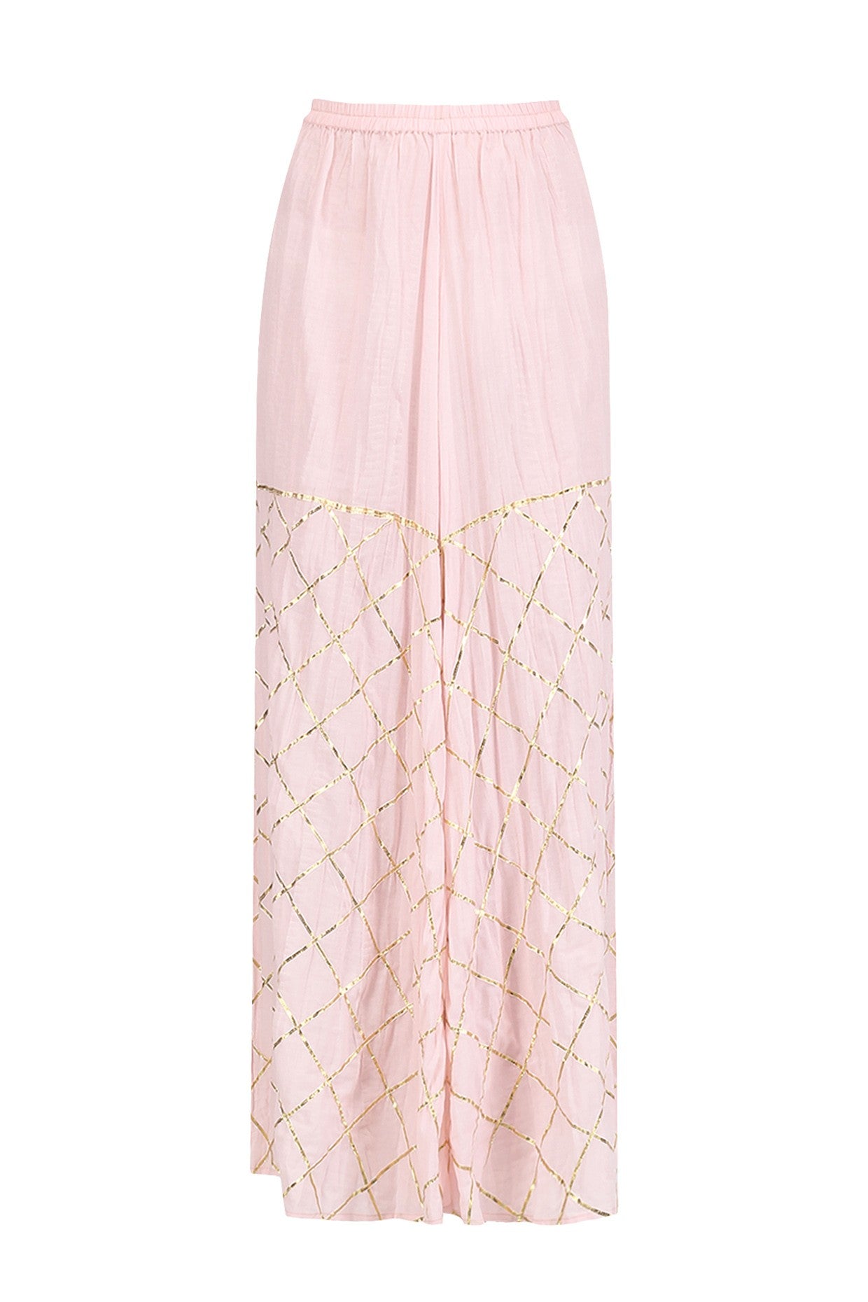 Baby Pink Kurta With Gotapatti Sharara & Baby Pink Net Dupatta