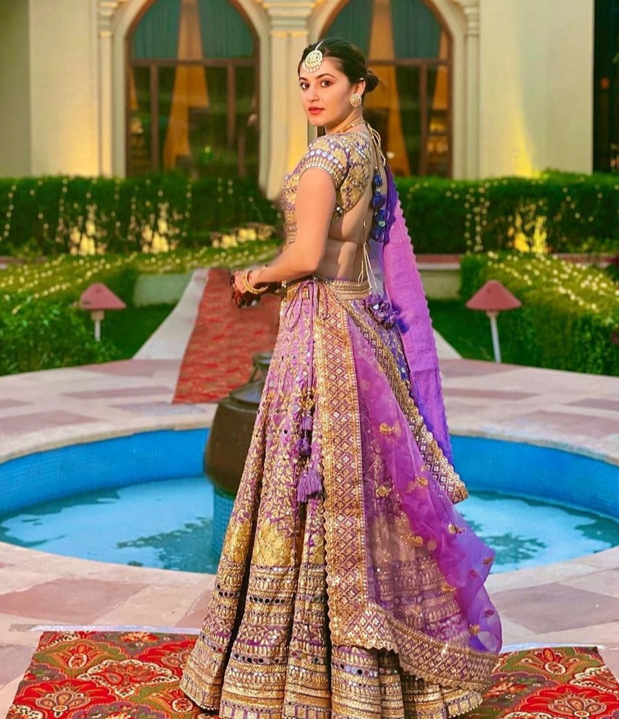 Shivaleeka Oberoi in Marigold Padmini Lehenga Set