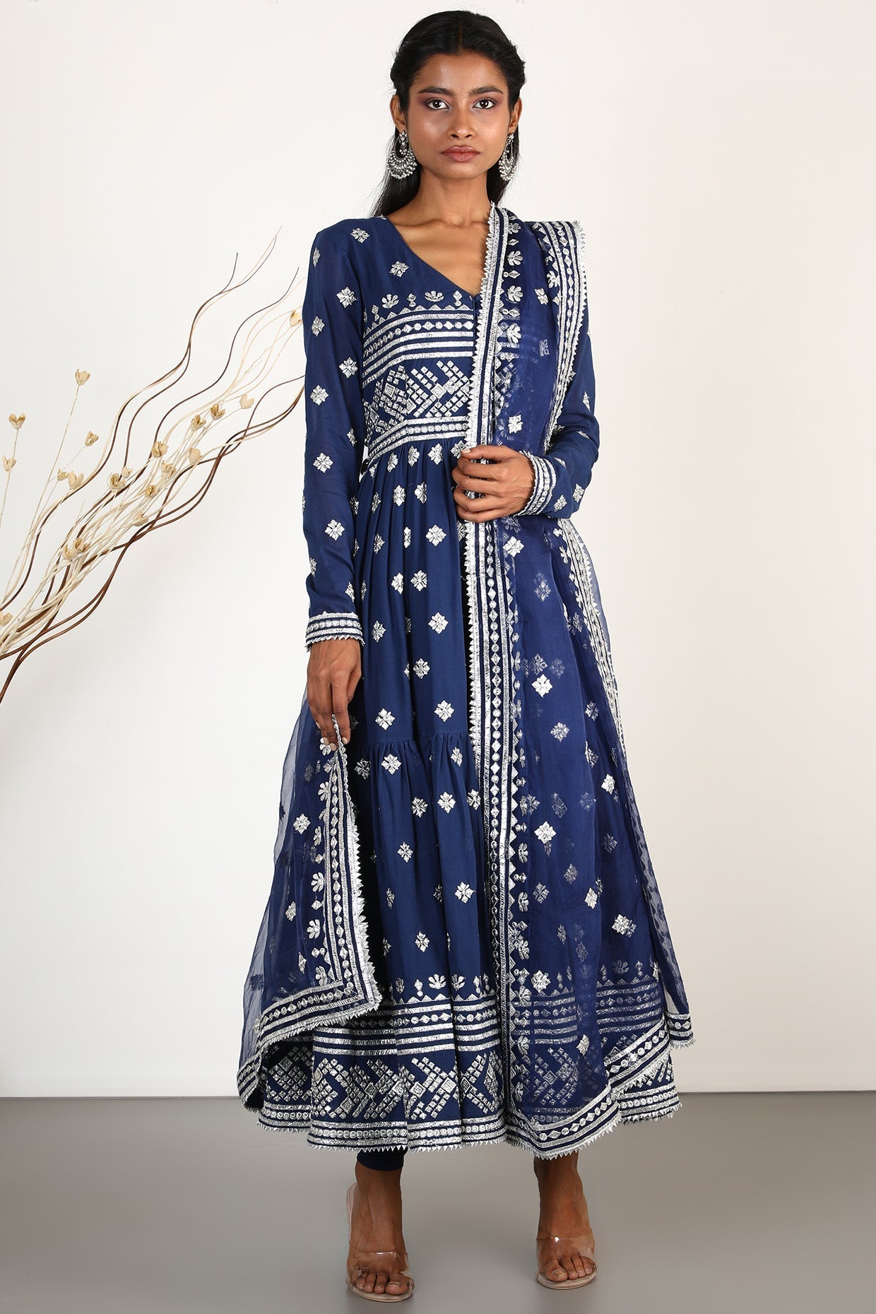 Navy Chand Tiered AG Set- front view