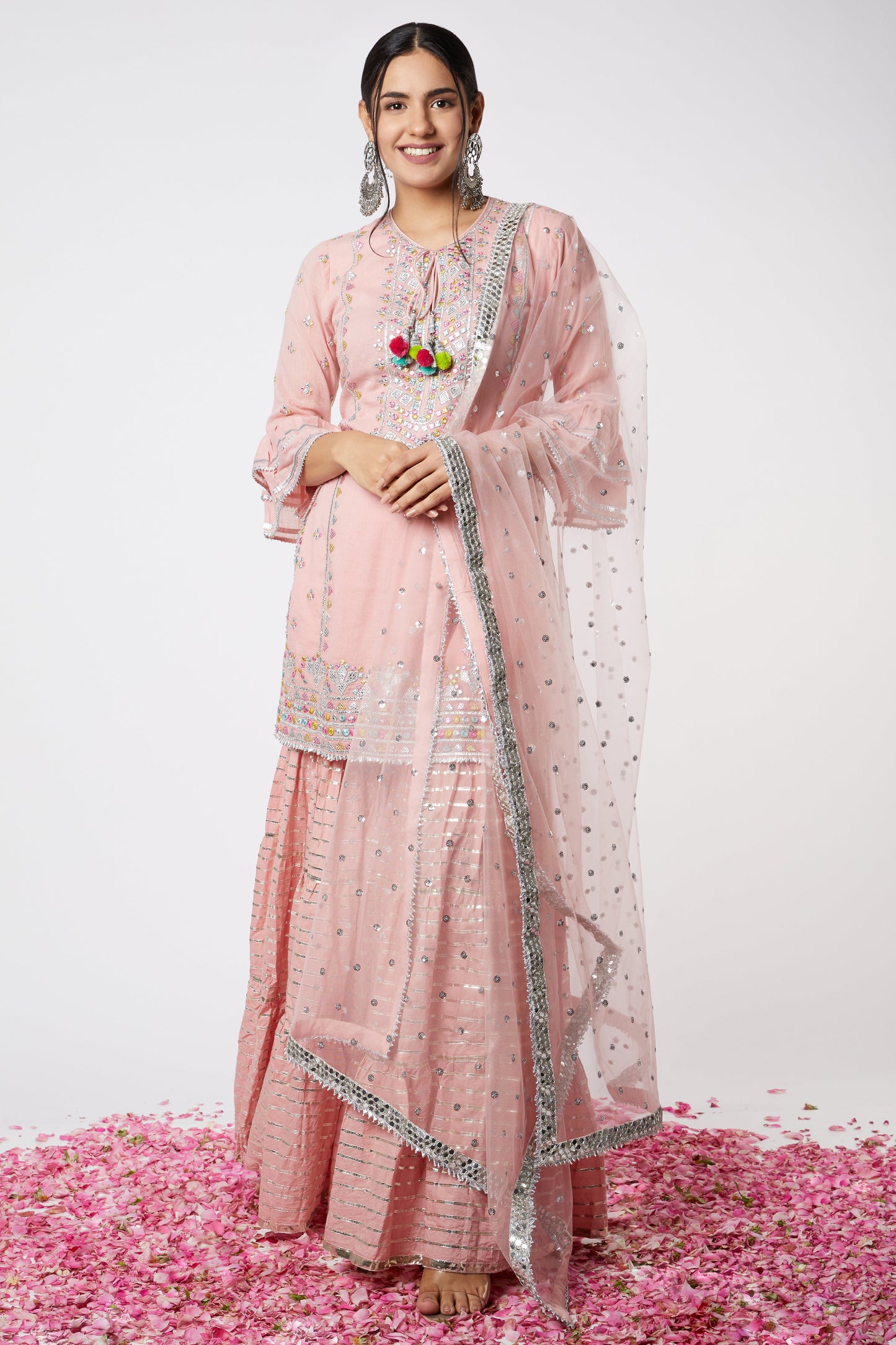 Noor Kurta with Line Sharara Set