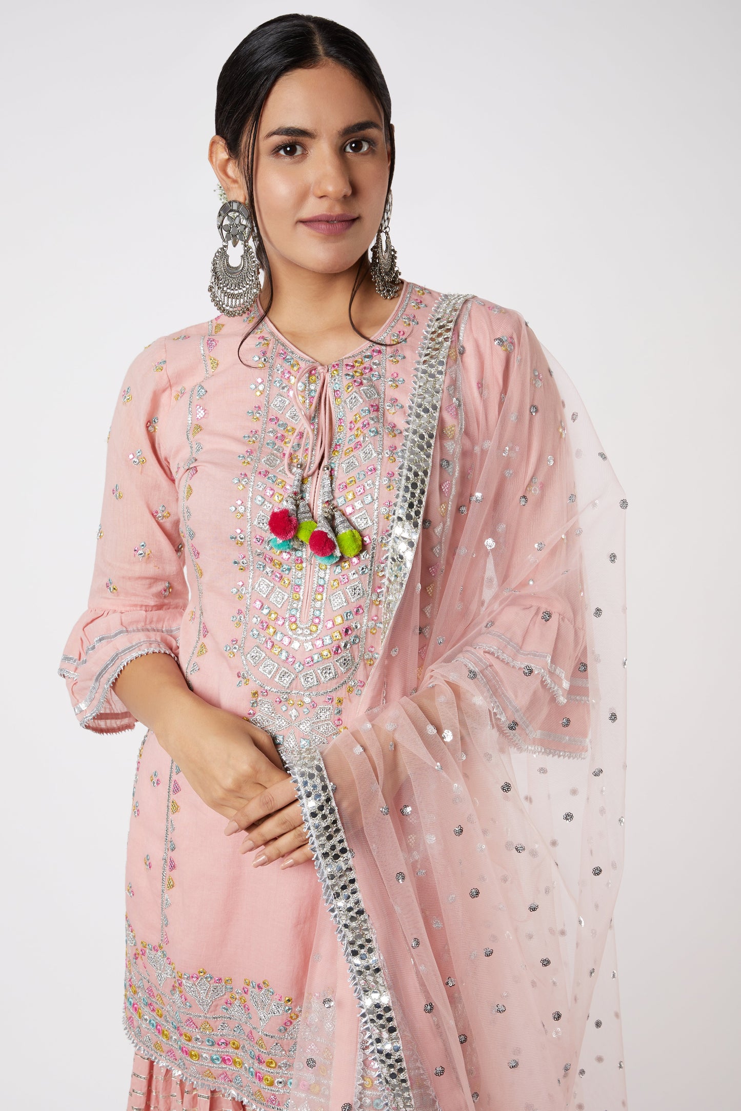 Noor Kurta with Line Sharara Set