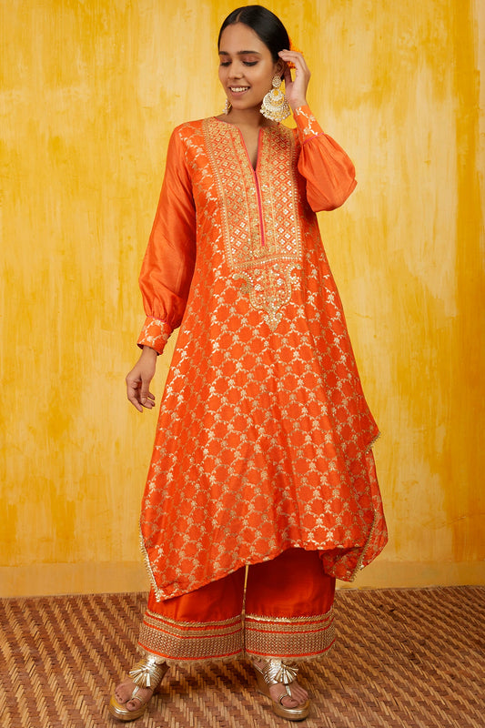 Marigold Marodi Embroidered Kaftan Tunic Set