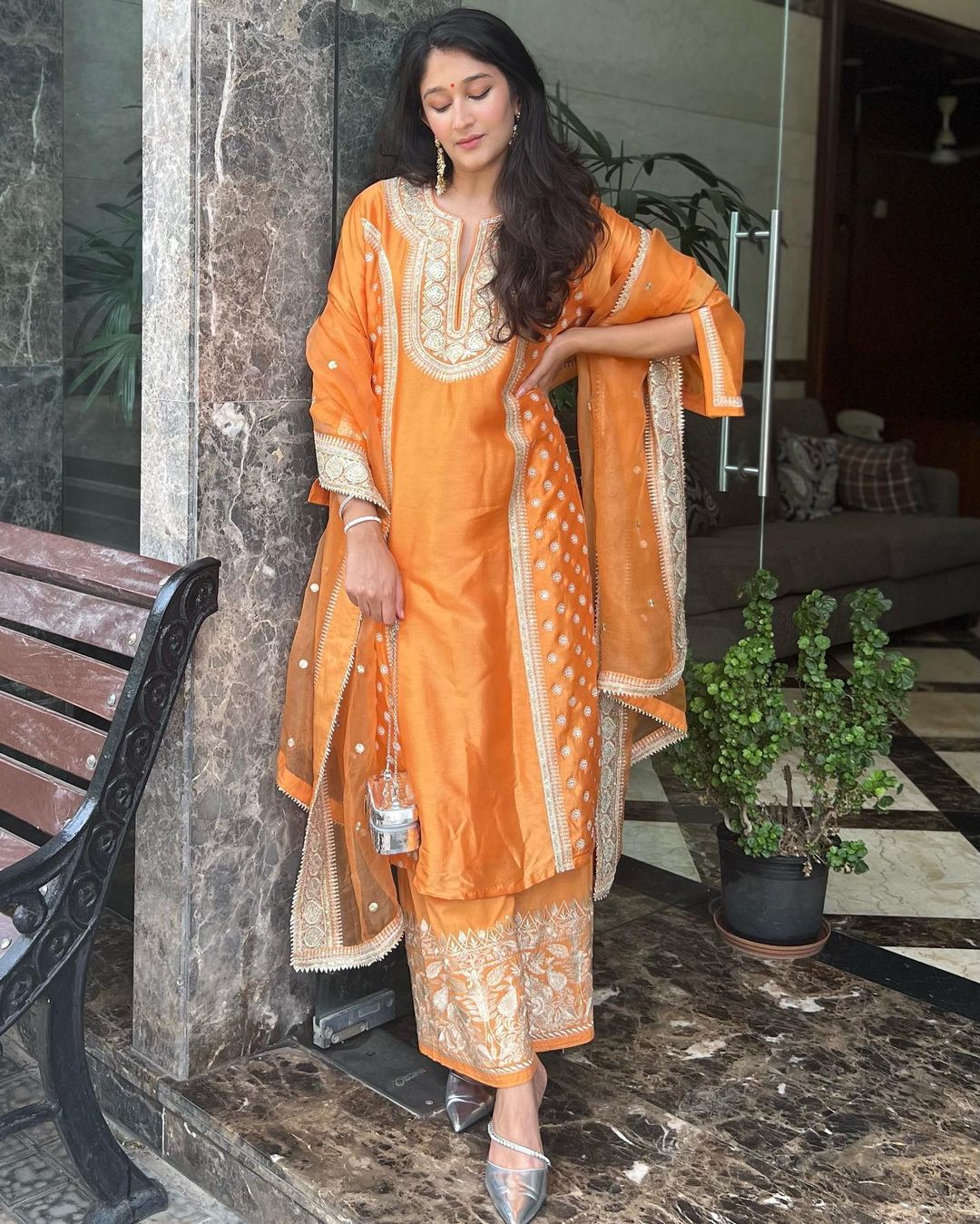 Sheer Datta In Musafar Palazzo Set