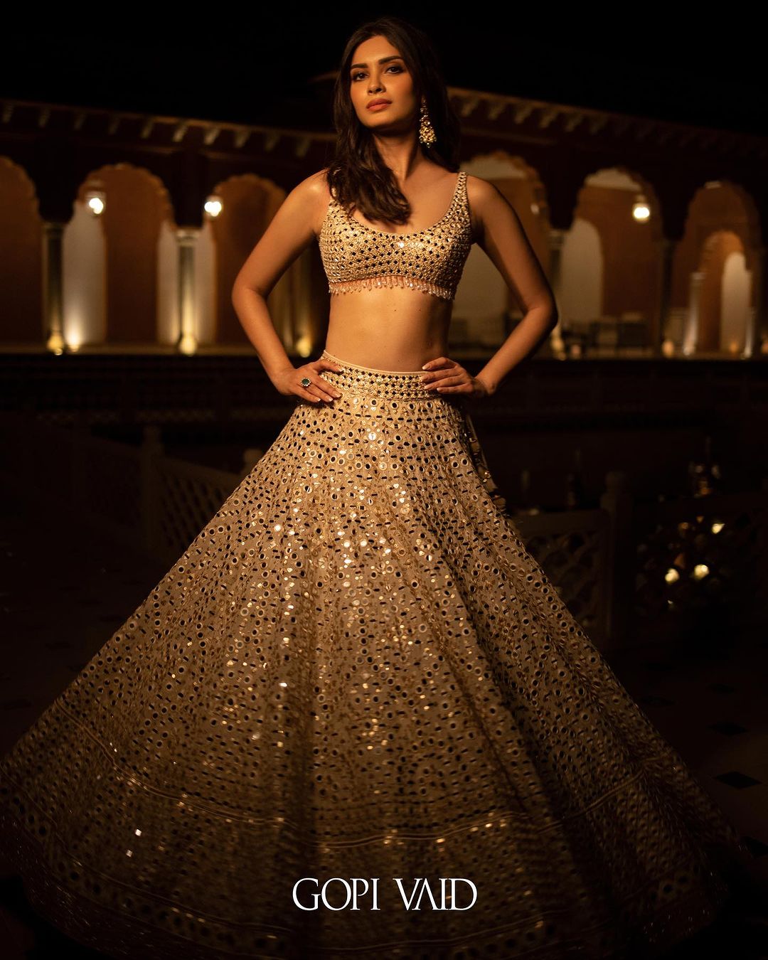 Diana Penty Ivory Lehenga Set- front view