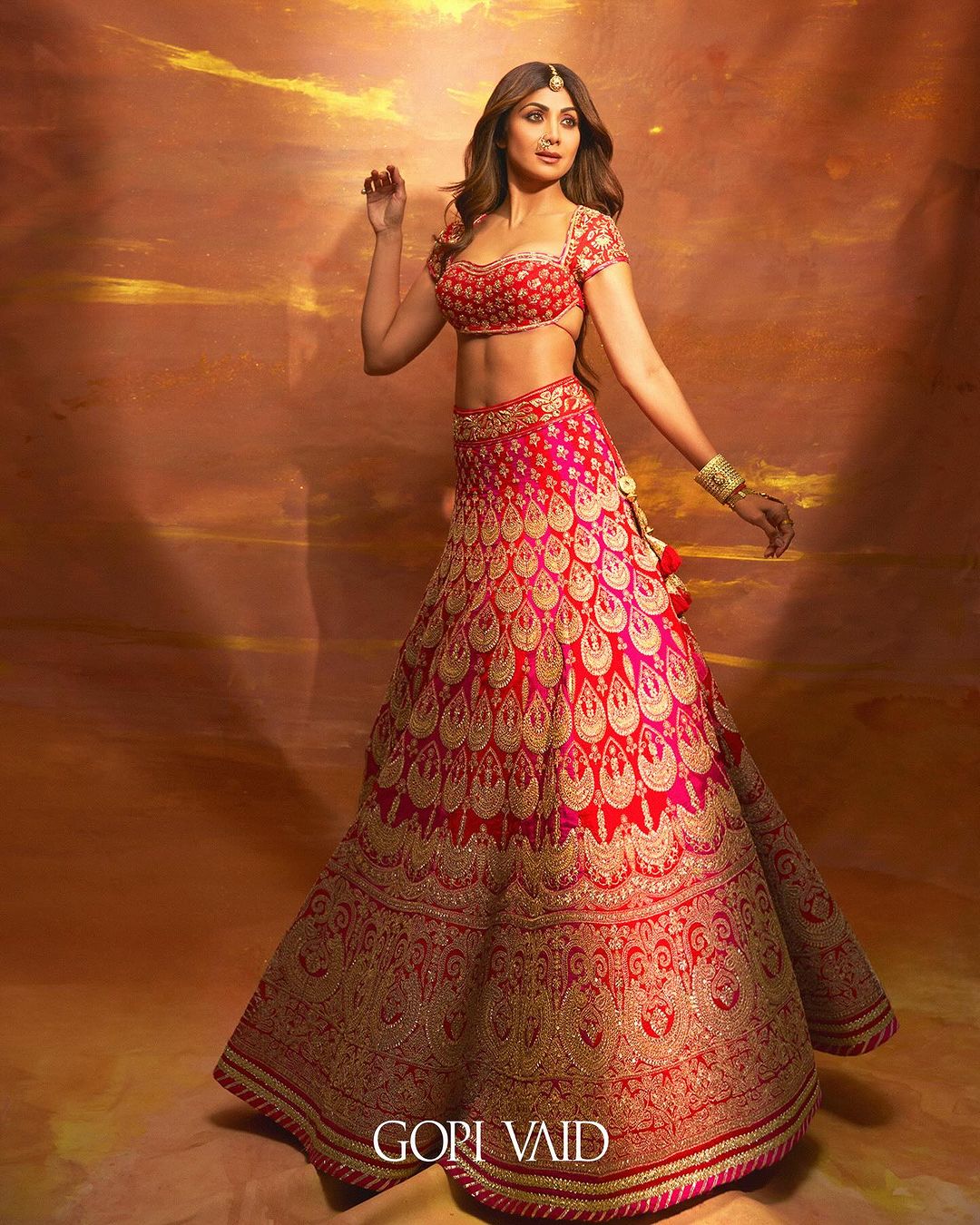 Shilpa Shetty Golconda lehenga set