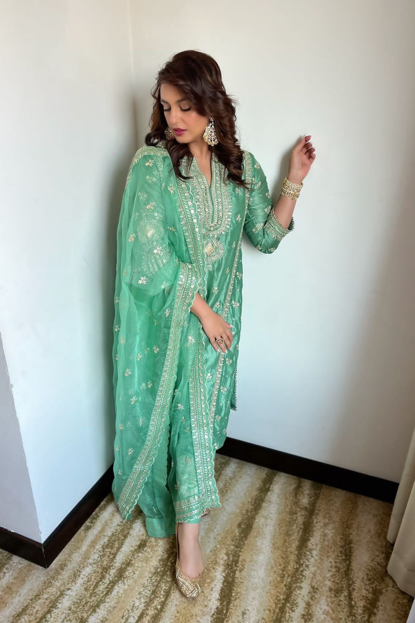 Huma Qureshi New Rati Palazzo Set - front view