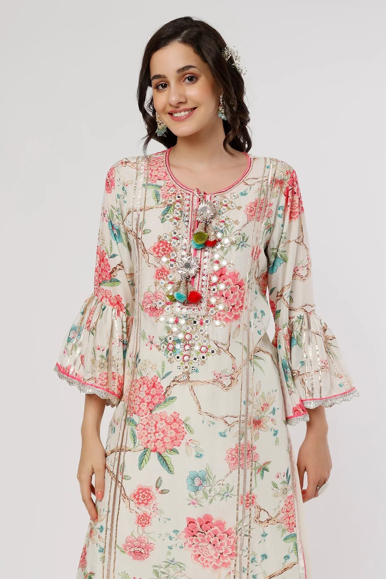 Sameesha Long Kurta With Palazzo