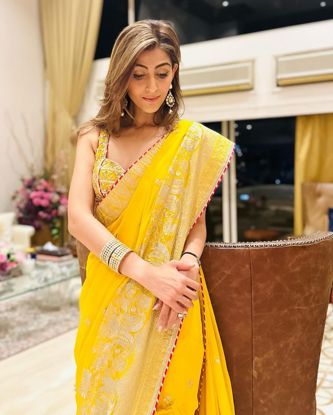 Akanksha Malhotra In Golconda Imroz Saree Set