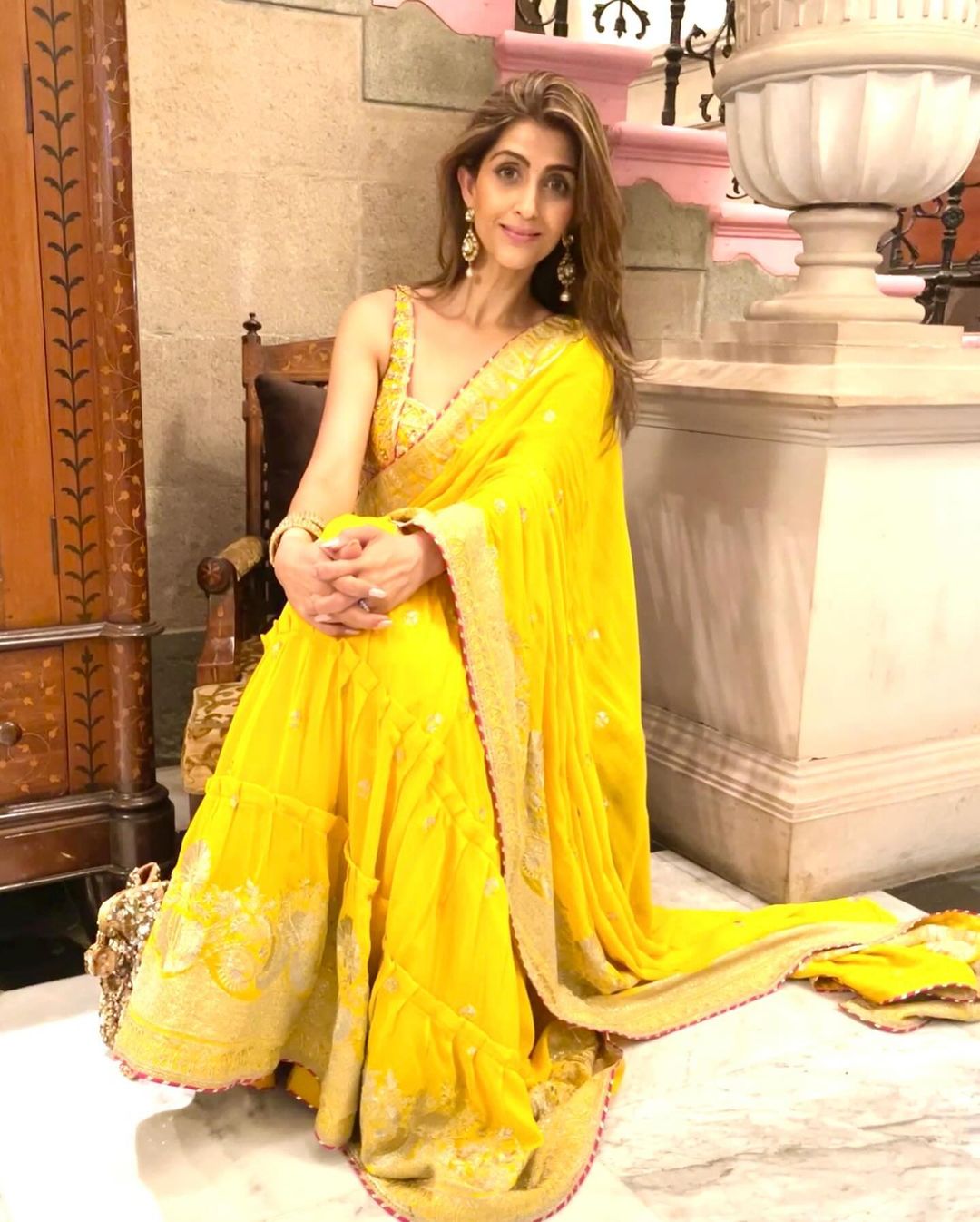 Akanksha Malhotra In Golconda Imroz Saree Set