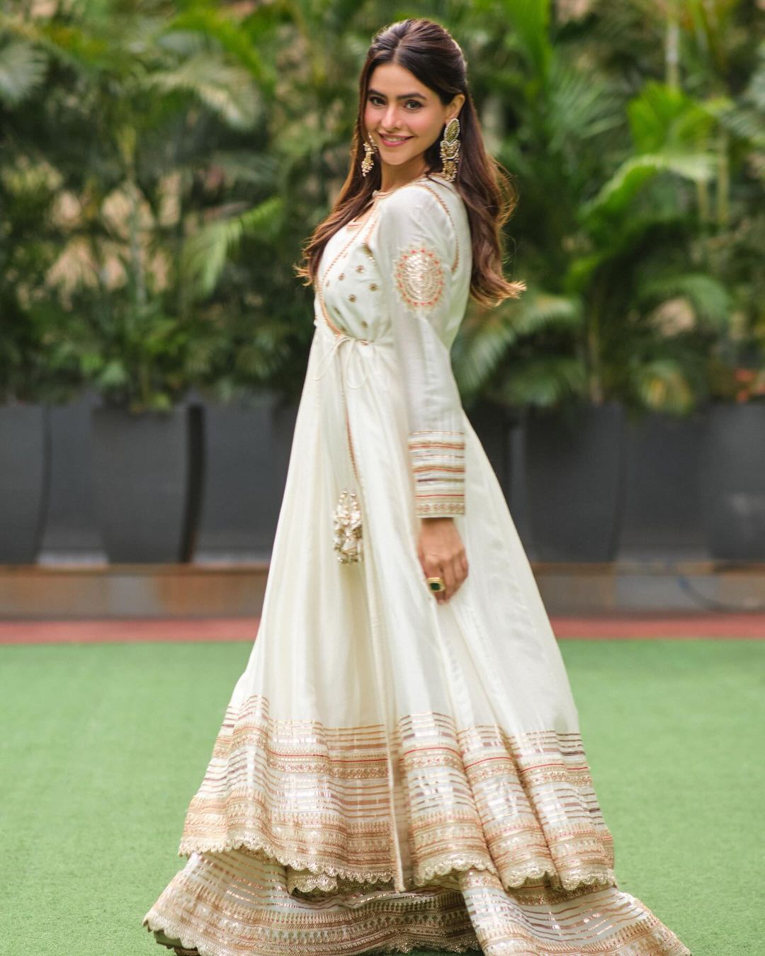 Aamna Sharif in Golconda Meera Anarkali set