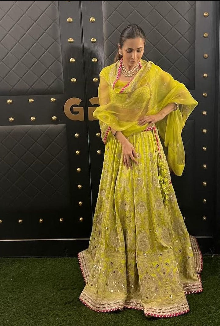 Malaika Arora In Golconda Nayla Lehenga set