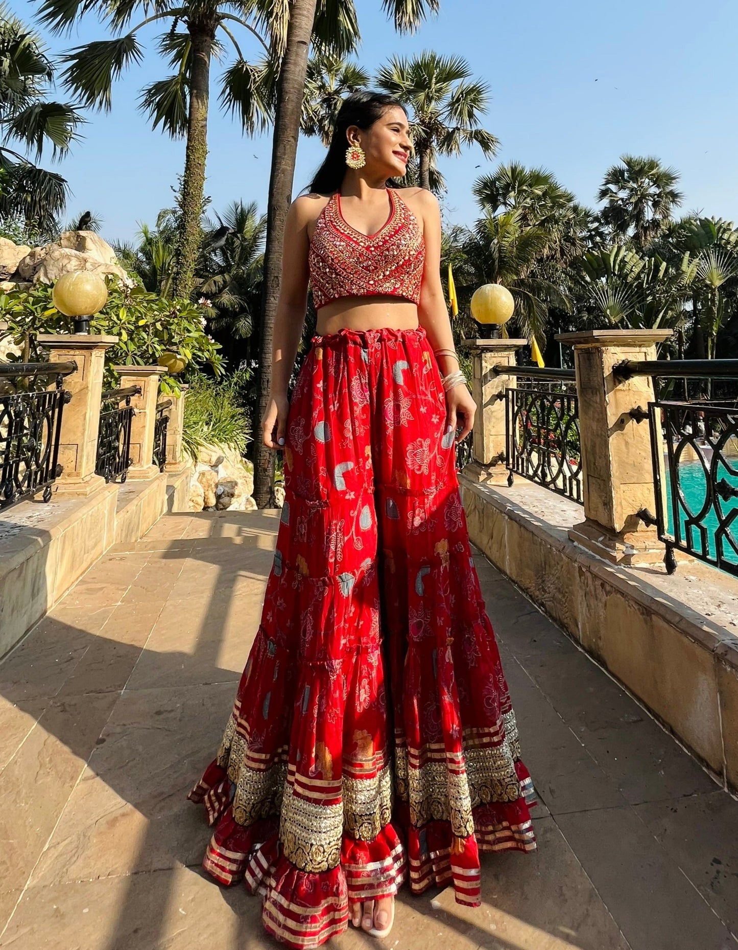 Priyanka Maheshwari in Marigold Garden Jacket Sharara set