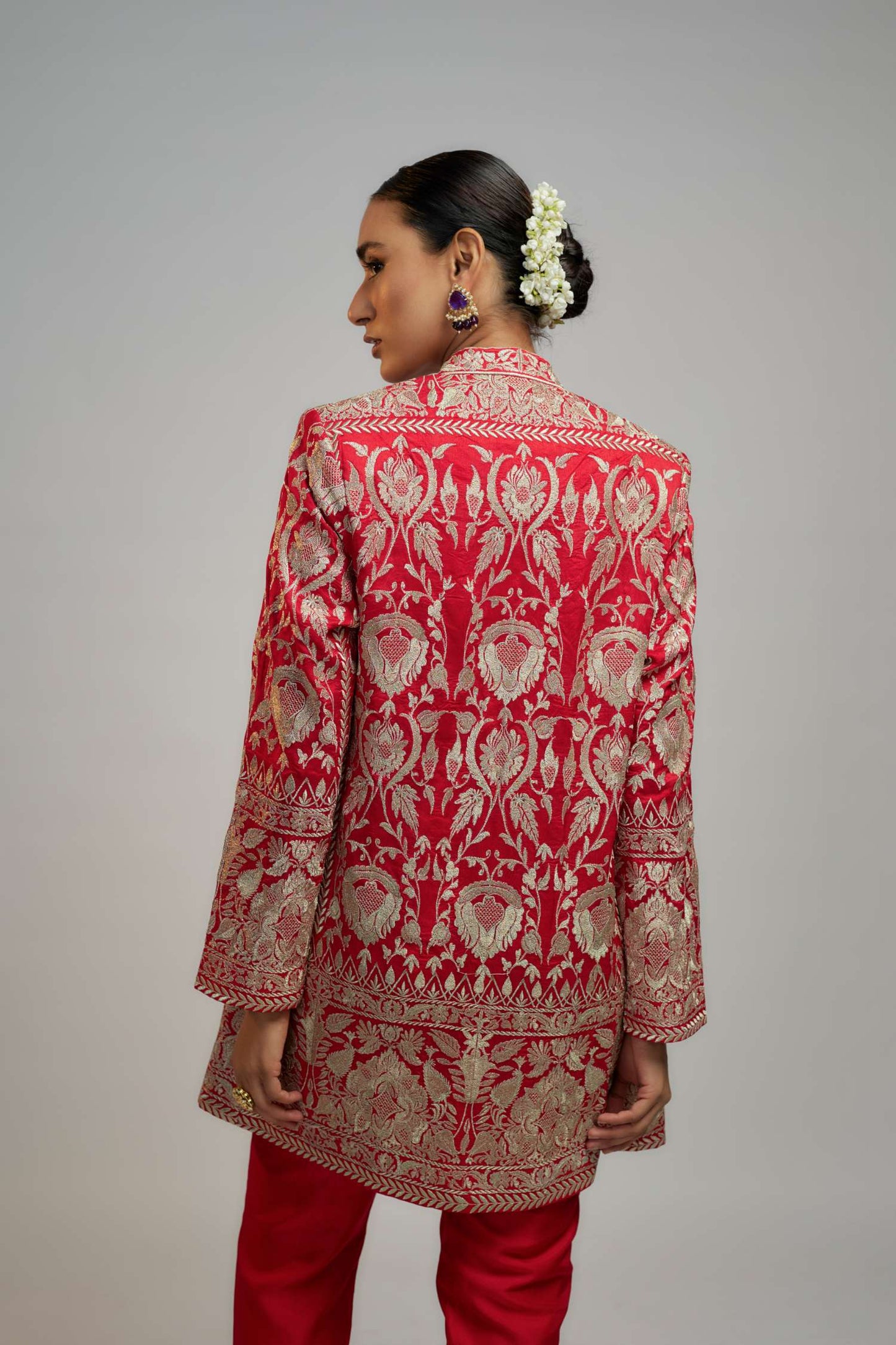 Red Golkonda Nahida Blazer- back view