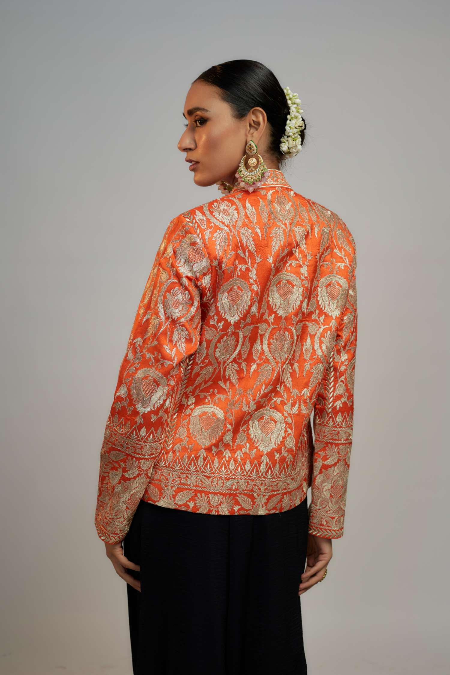 Orange Golconda Saba blazer- back view