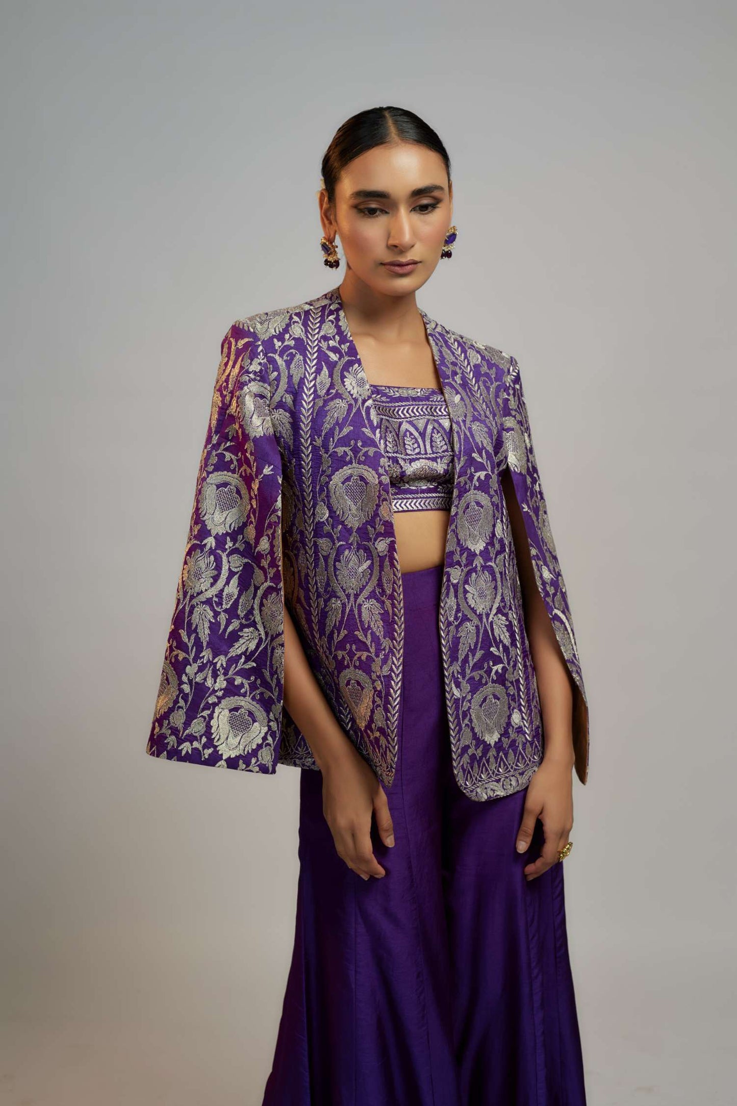 Purple Golconda Dalnaz Blazer- front view