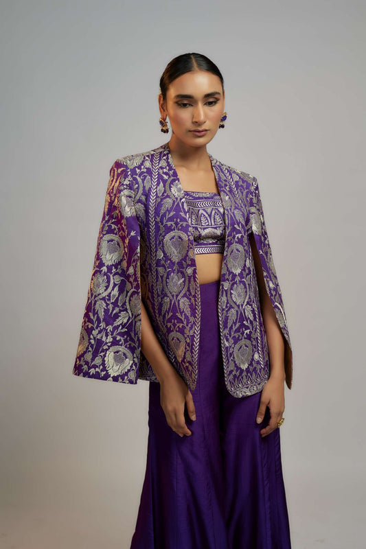 Purple Golconda Dalnaz Blazer- front view