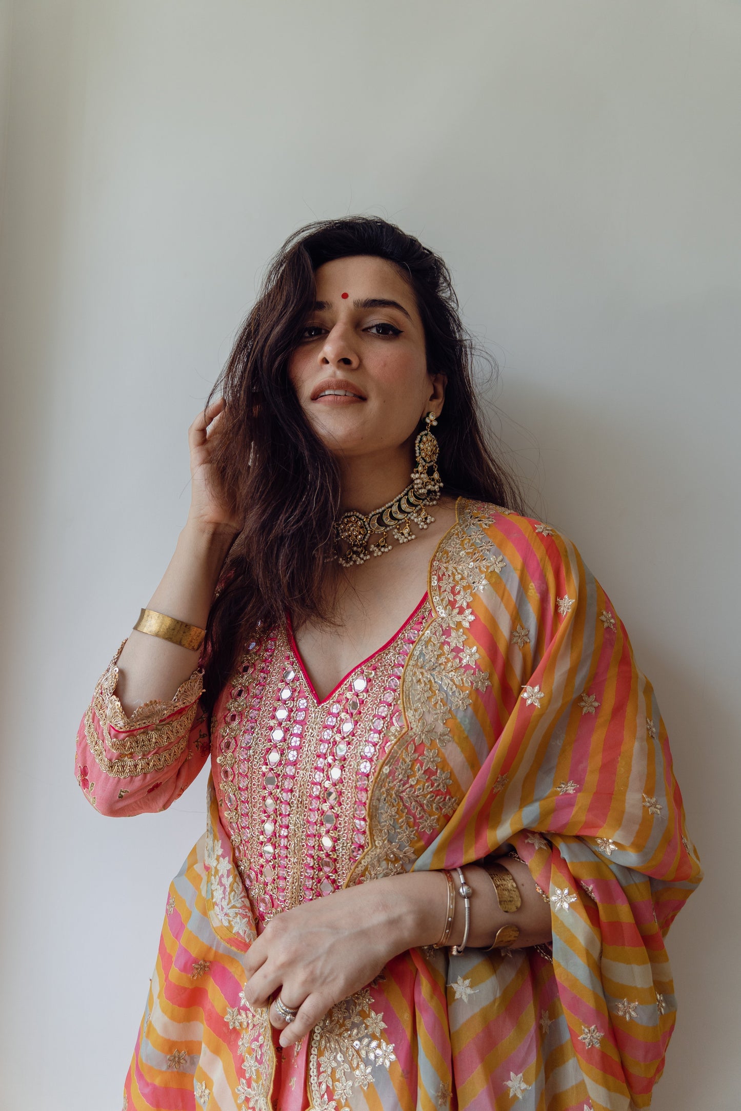 Basant Urmi Daga In Rashida Peplum Sharara Set