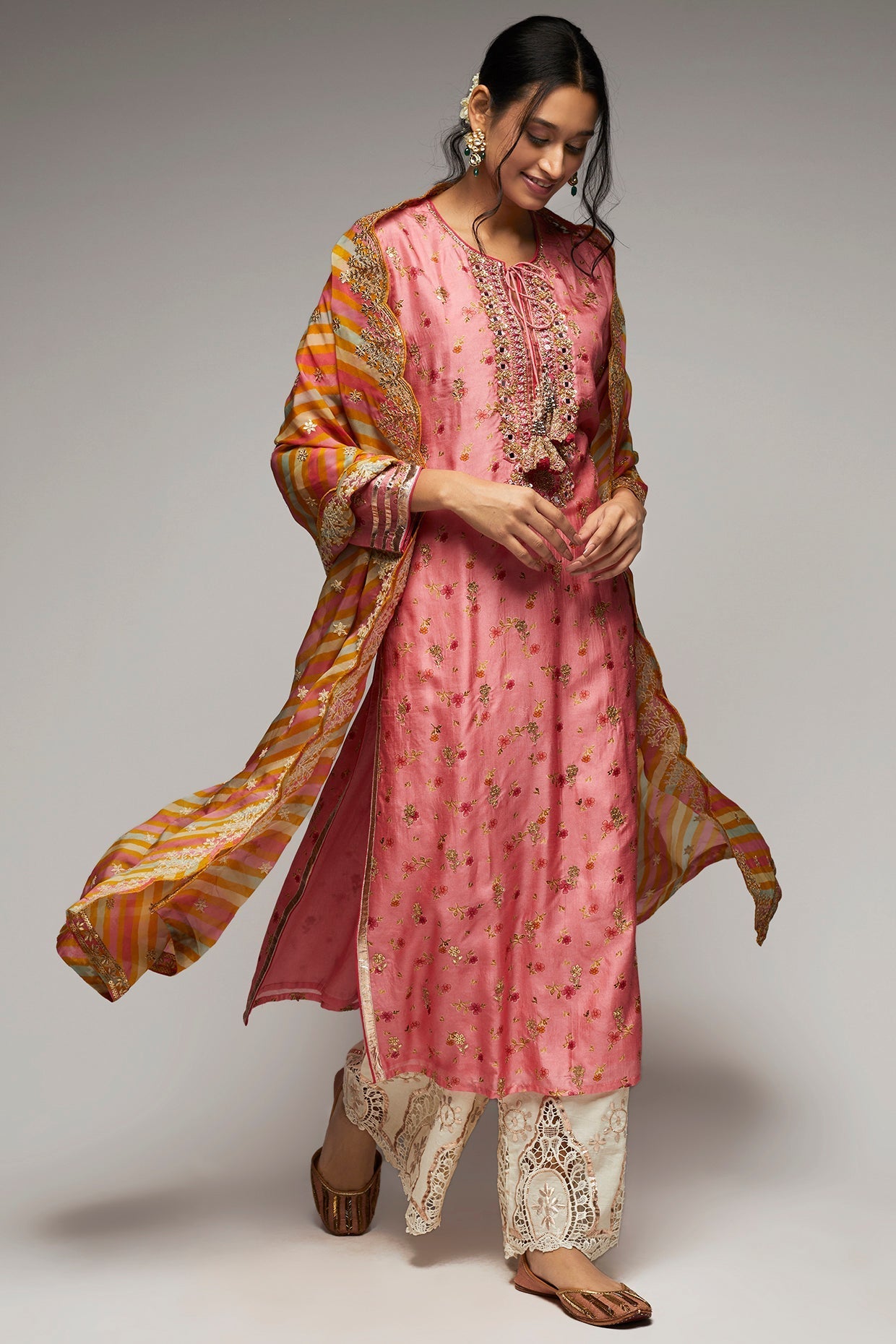 Rashida Tunic Pallazzo Set with Dupatta