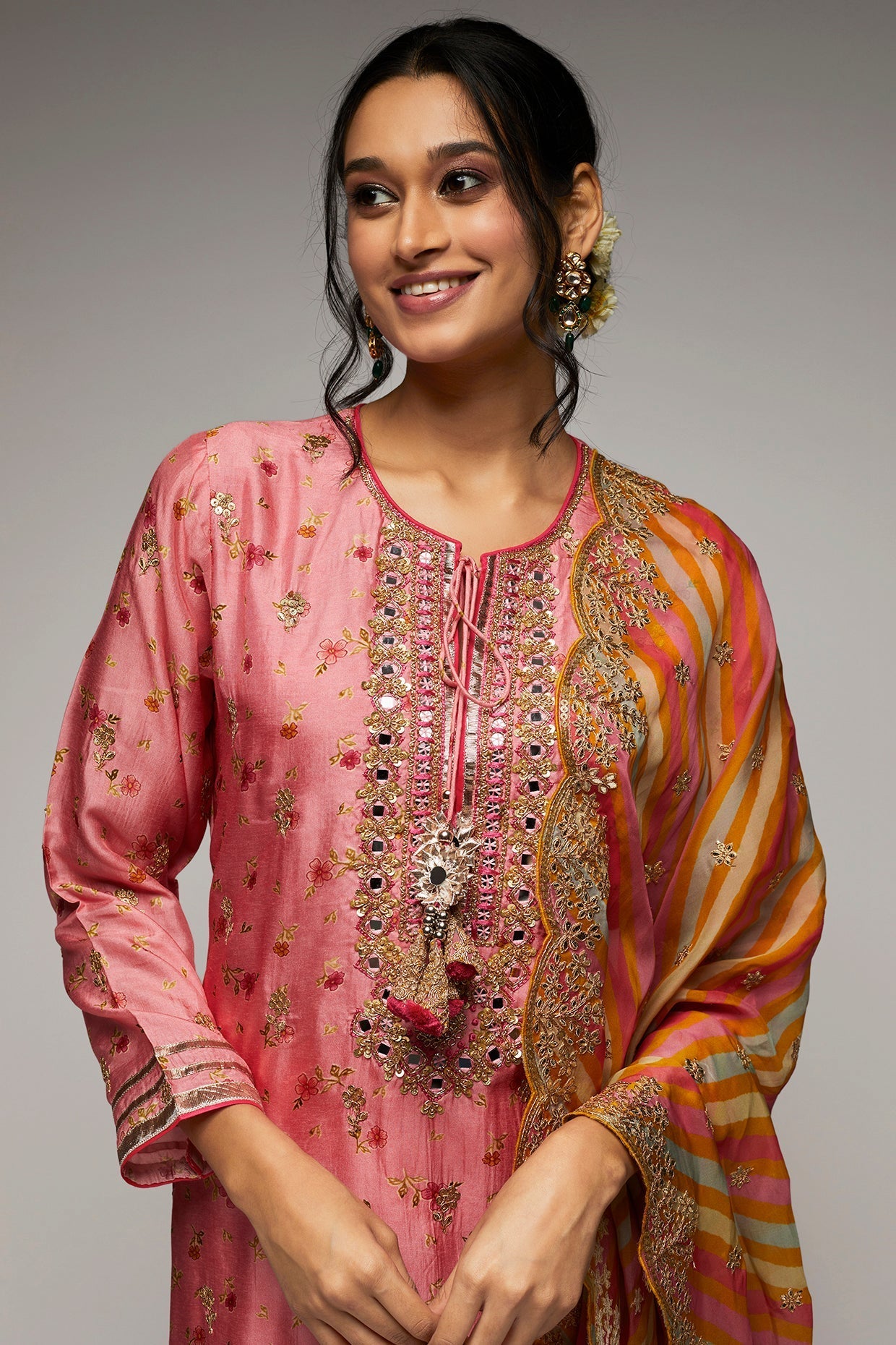 Rashida Tunic Pallazzo Set with Dupatta