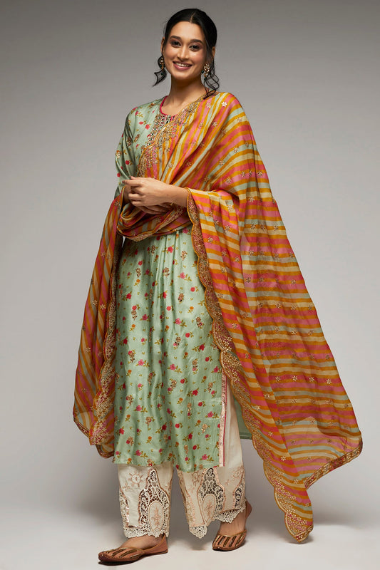 Rashida Tunic Pallazzo Set with Dupatta