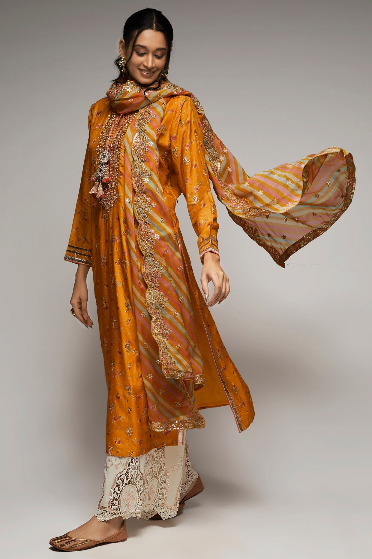 Rashida Tunic Pallazzo Set with Dupatta