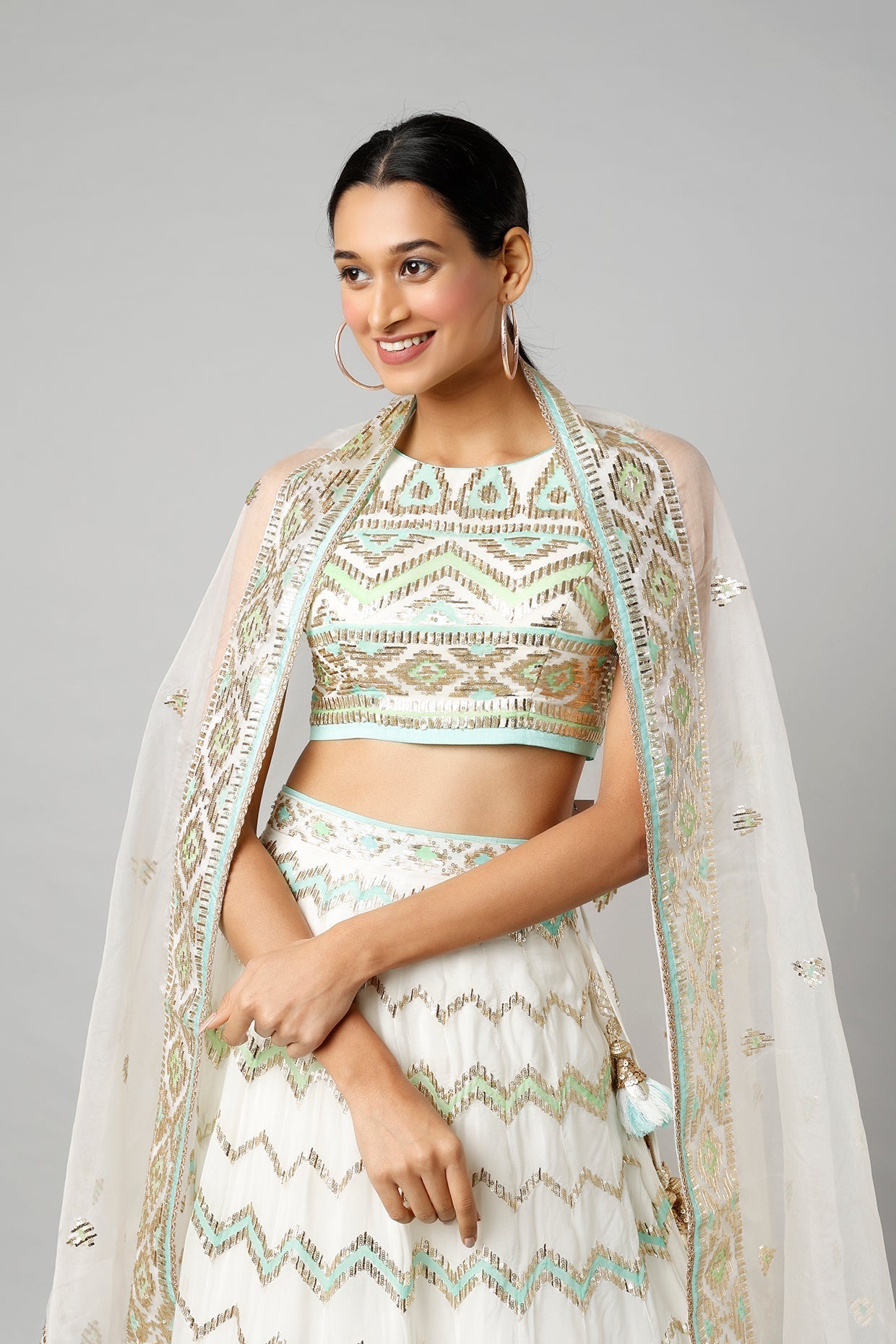 Sofiya zig-Zag lehenga set