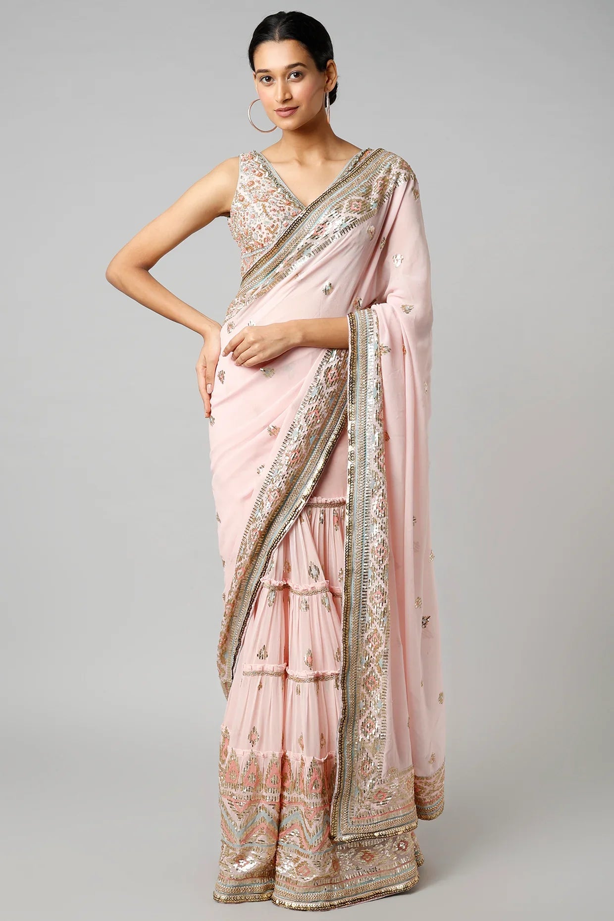 Designer Fez Saree- front view