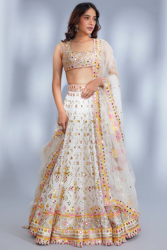 Ivory Maya Lehenga Set- front view