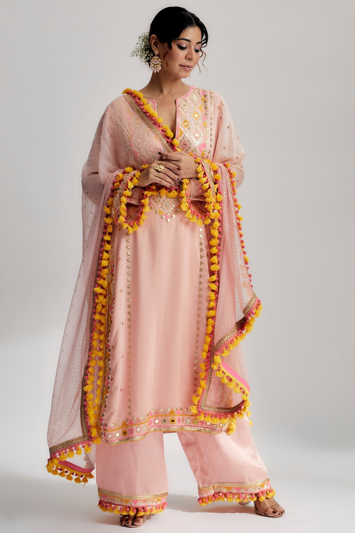 Nishika Long Kurta With Palazzo