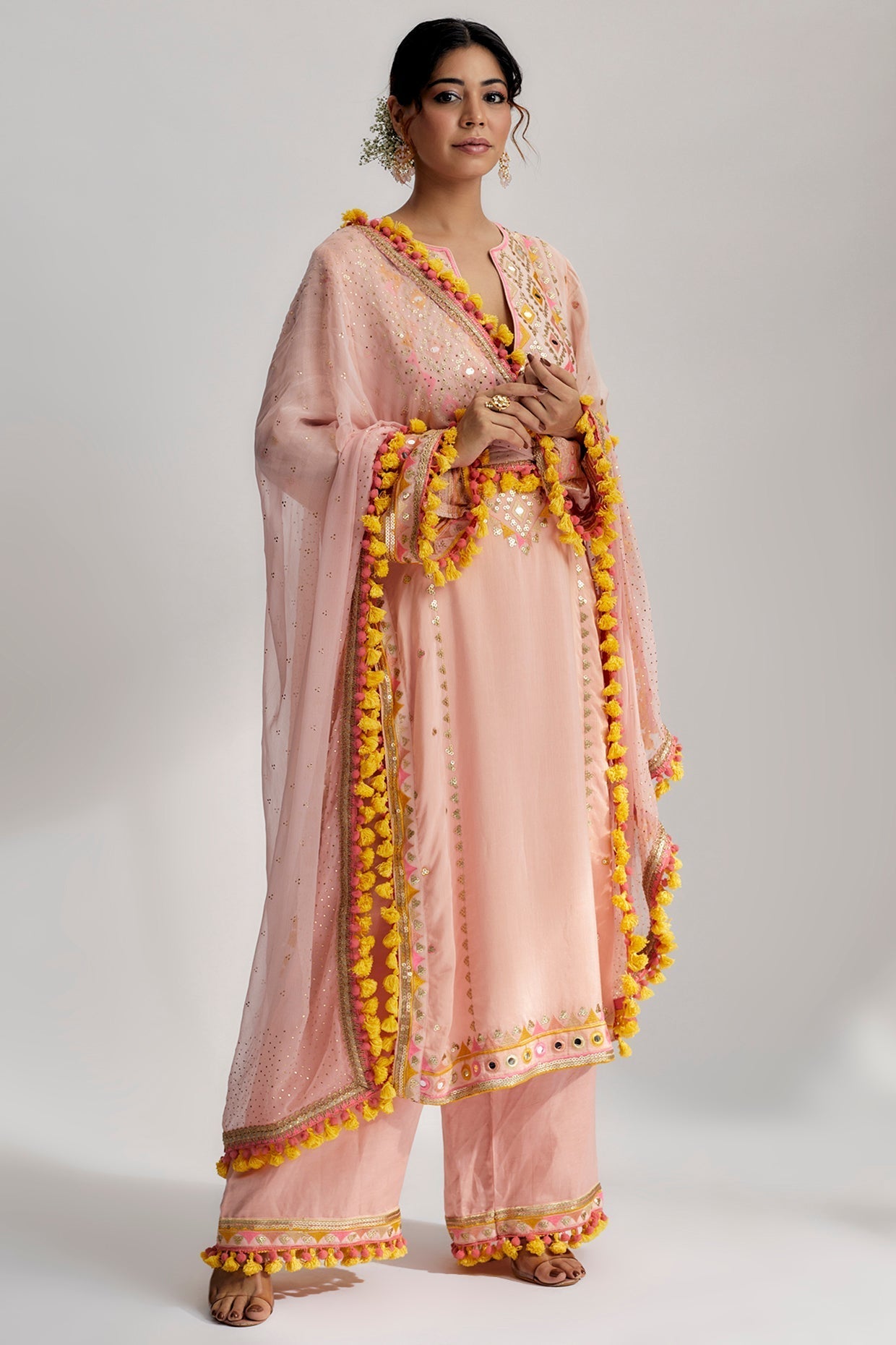 Nishika Long Kurta With Palazzo