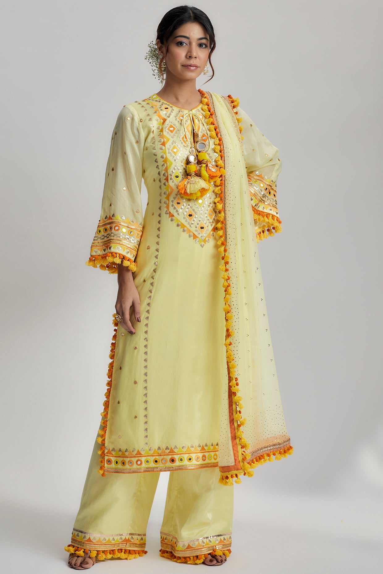 Nishika Long Kurta With Palazzo