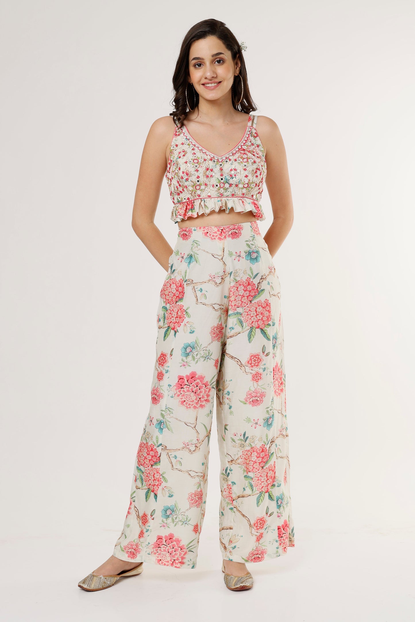 Pari Crop top pant set