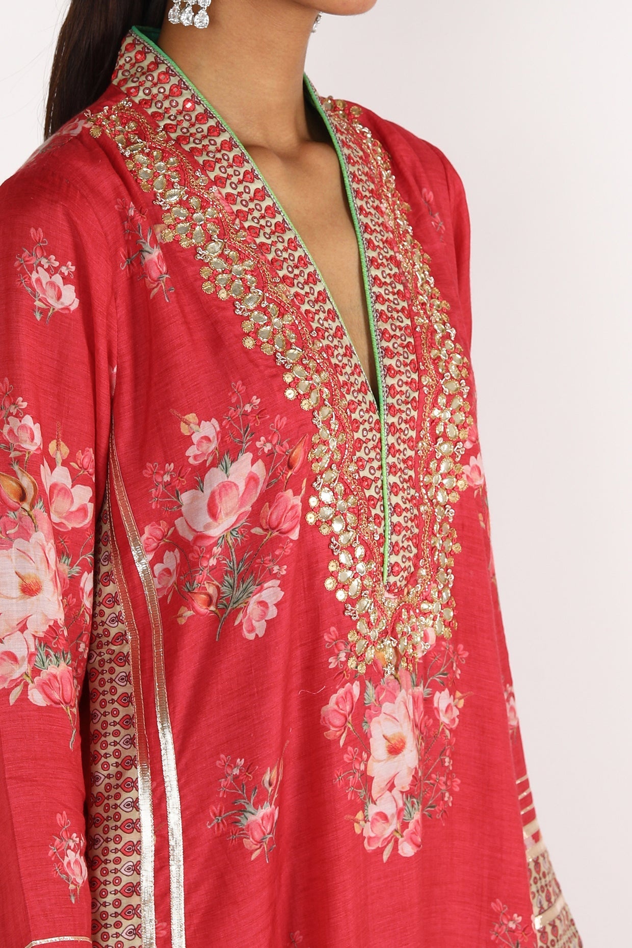 Buy Women's Designer Red Zera Tunic | Gopi Vaid