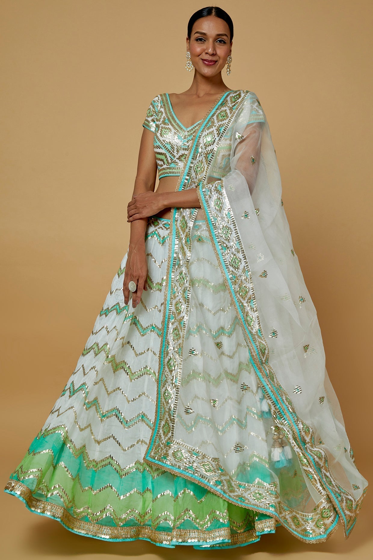 Sofiya zig-Zag lehenga set