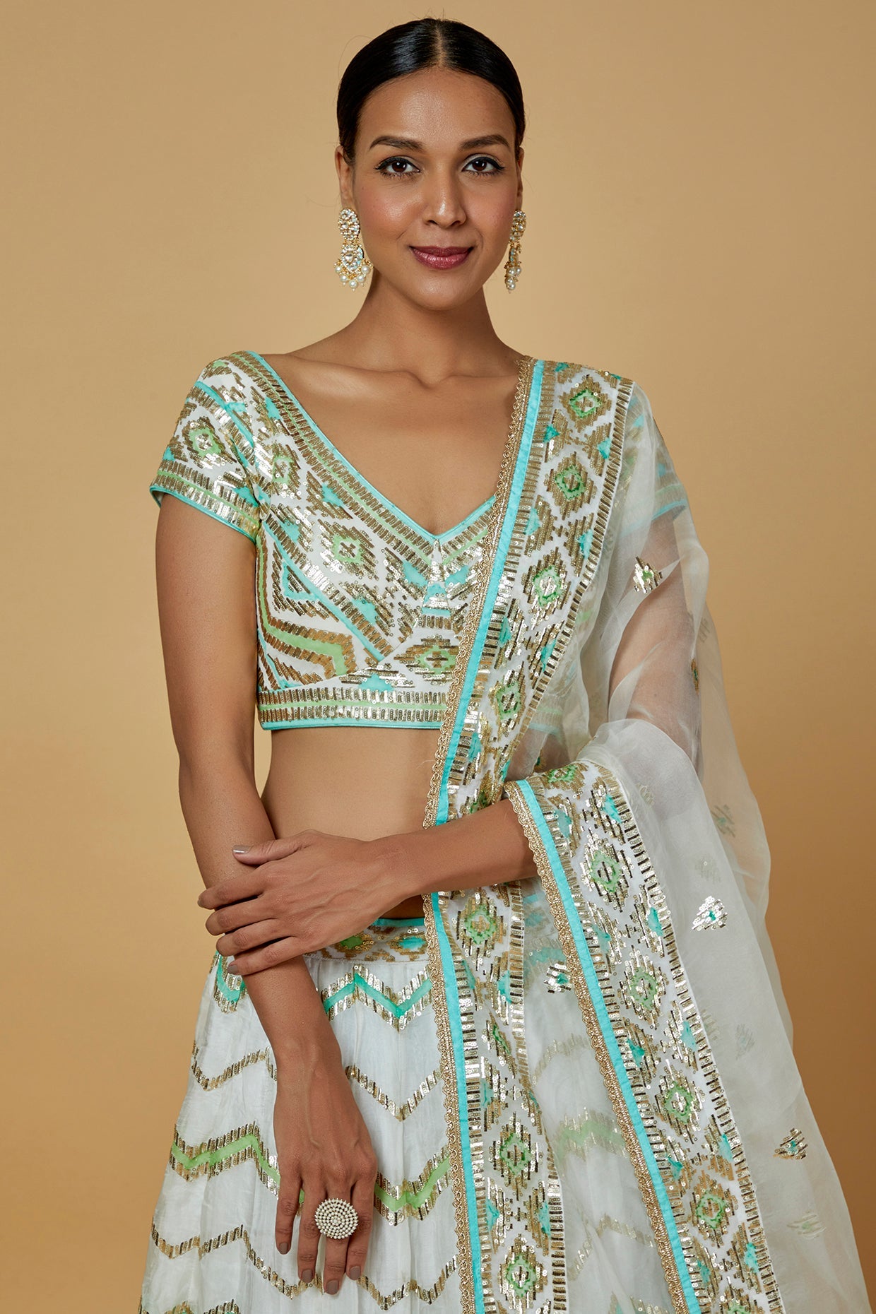 Sofiya zig-Zag lehenga set