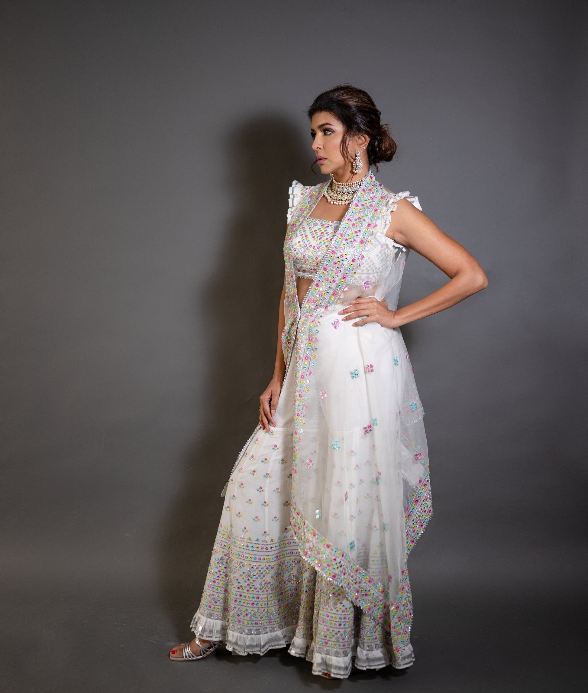 Ivory Noor Co-Ord Set- side view